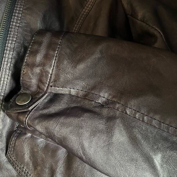 Kut From The Kloth Vegan Leather Purple Biker Moto Boho Jacket S Edgy Baddie - Picture 6 of 8